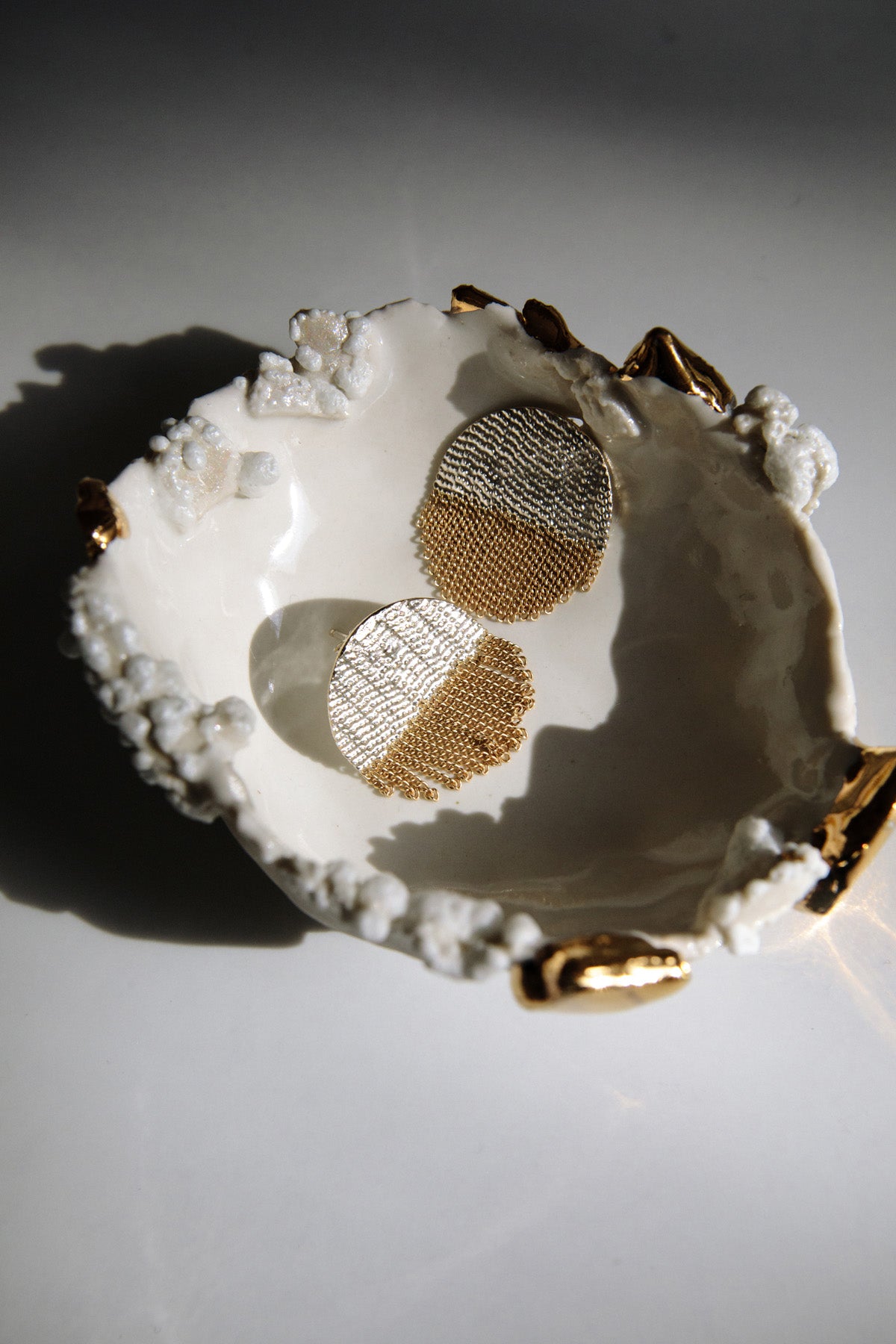 Half Circle Stud Earrings by Hannah Keefe