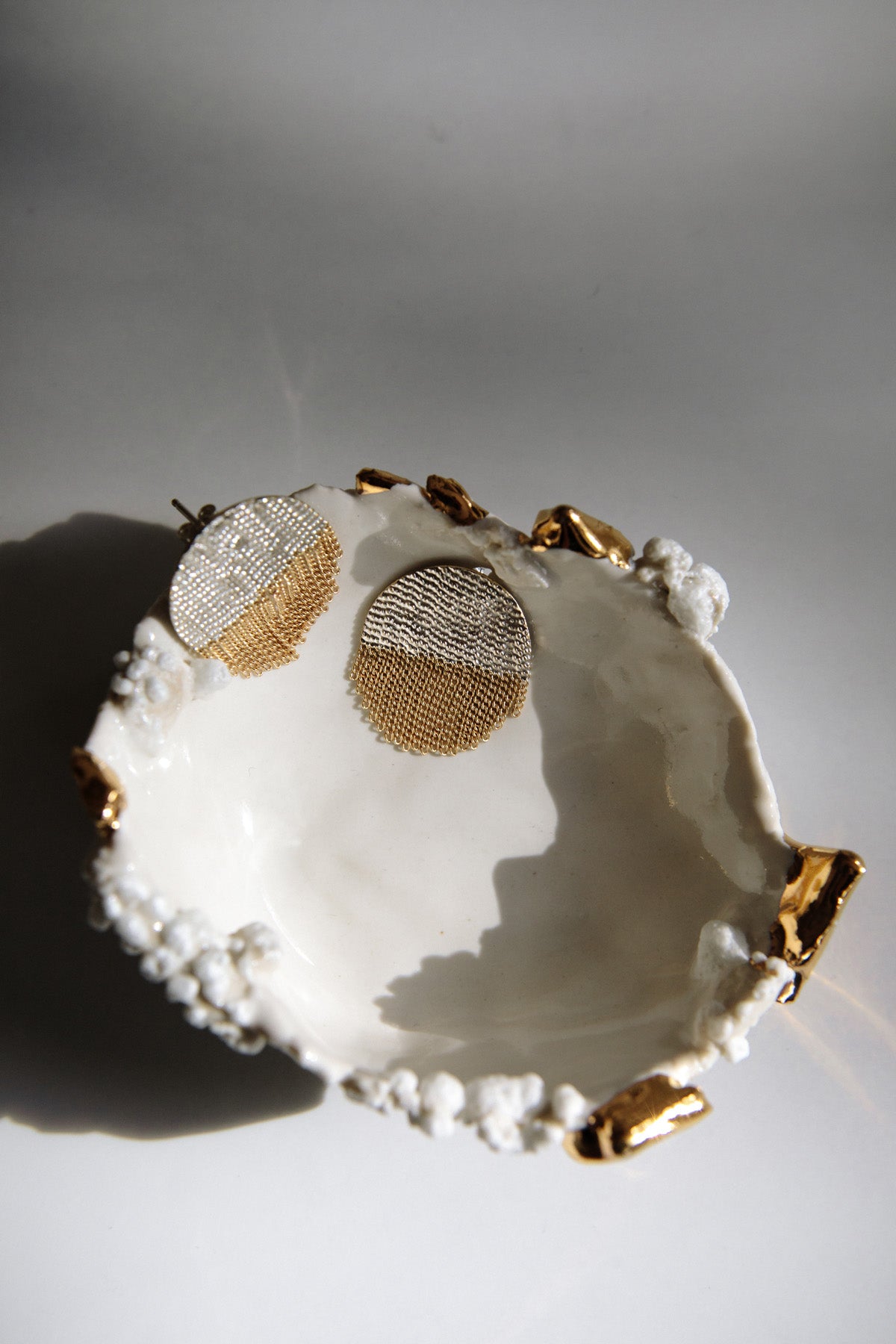 Half Circle Stud Earrings by Hannah Keefe