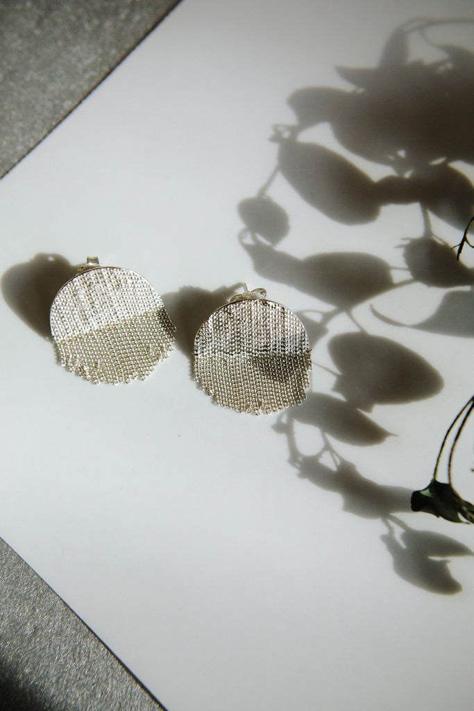 Half Circle Stud Earrings by Hannah Keefe