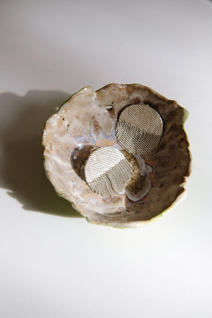 Half Circle Stud Earrings by Hannah Keefe