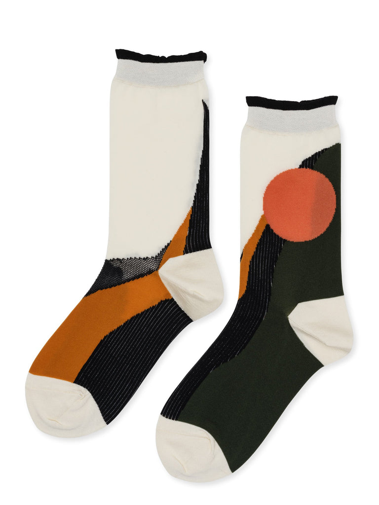 Hansel from Basel Ivory Catalina Crew Socks at Abacus Row Jewelry