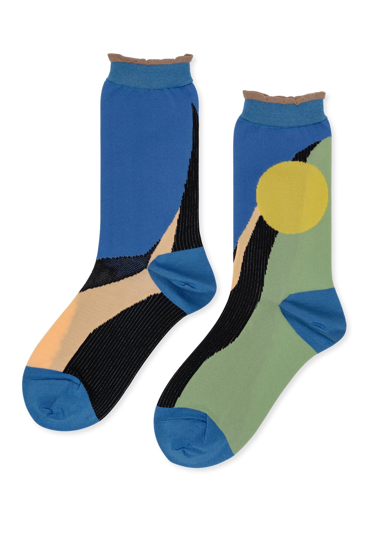 Hansel from Basel Cerulean Catalina Crew Socks at Abacus Row Jewelry