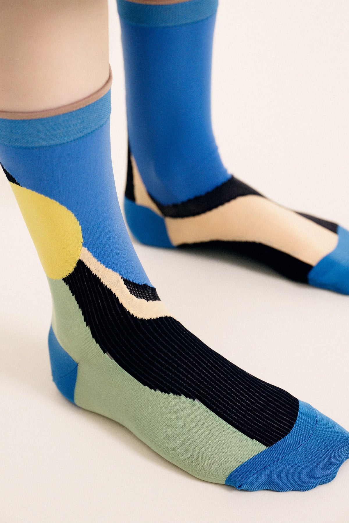 Hansel from Basel Cerulean Catalina Crew Socks at Abacus Row Jewelry