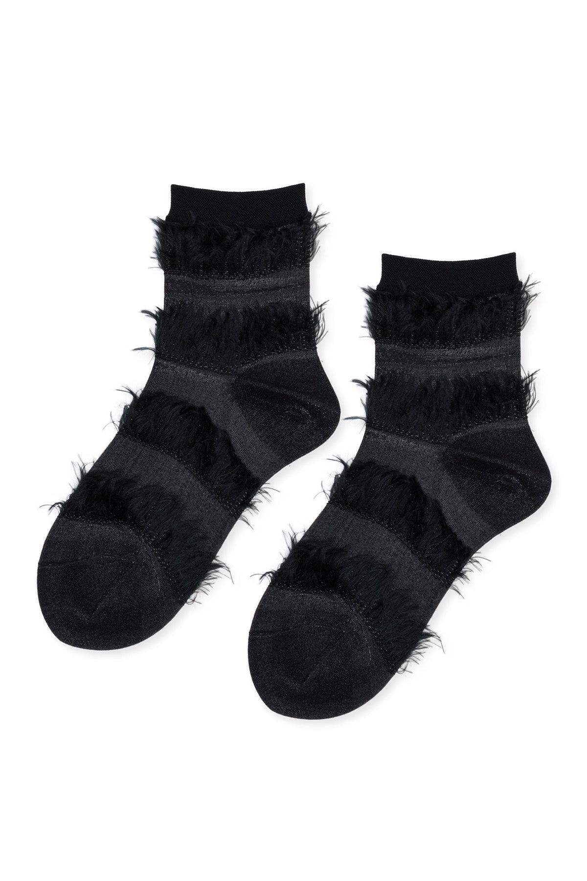 Black Josephine Sheer Crew Socks from Hansel from Basel at Abacus Row