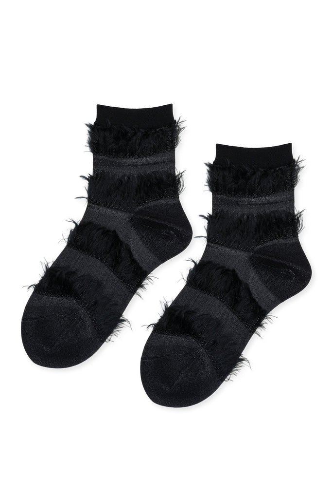 Black Josephine Sheer Crew Socks from Hansel from Basel at Abacus Row
