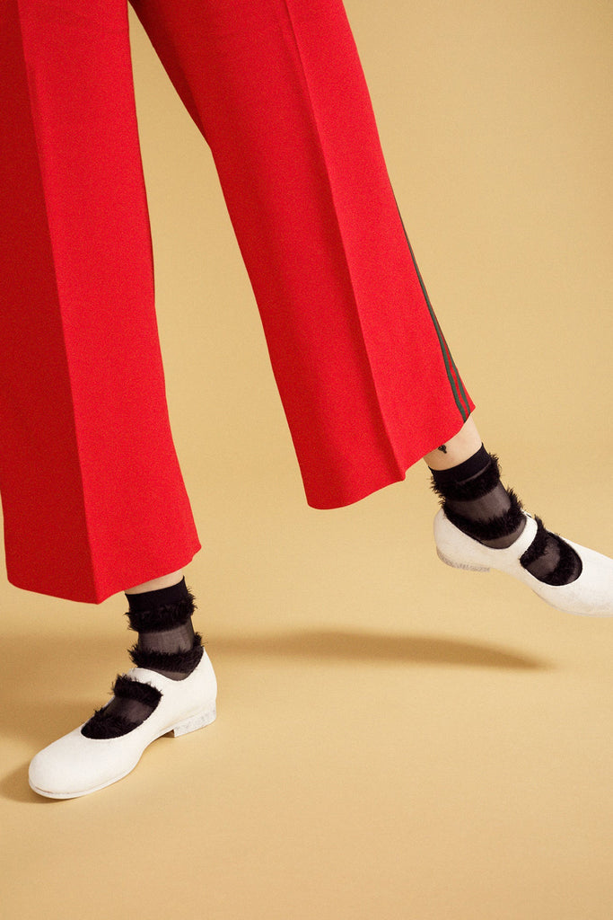 Black Josephine Sheer Crew Socks from Hansel from Basel at Abacus Row