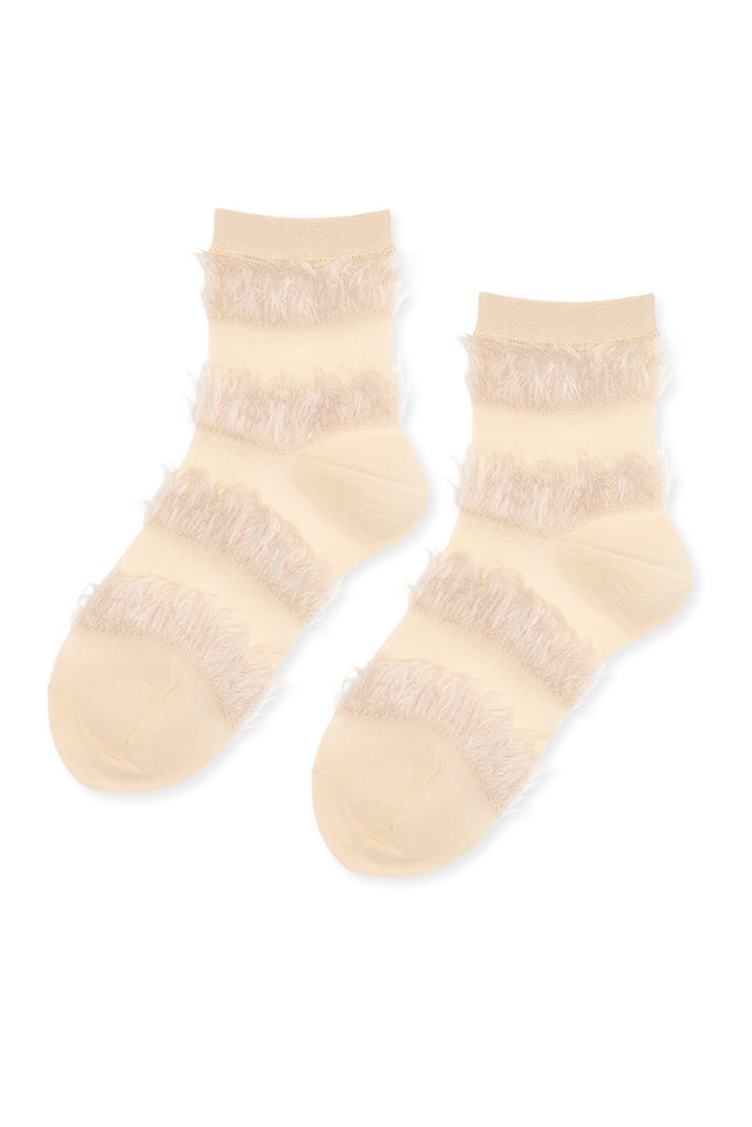 Nude Josephine Sheer Crew Socks from Hansel from Basel at Abacus Row