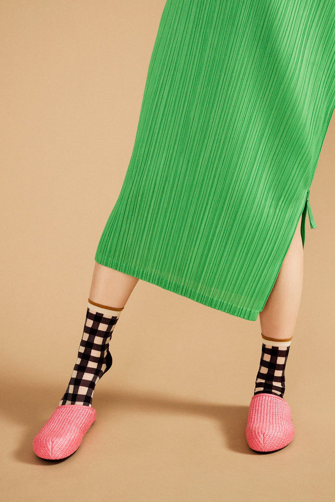 Black Shirley Sheer Crew Socks Hansel from Basel at Abacus Row Jewelry