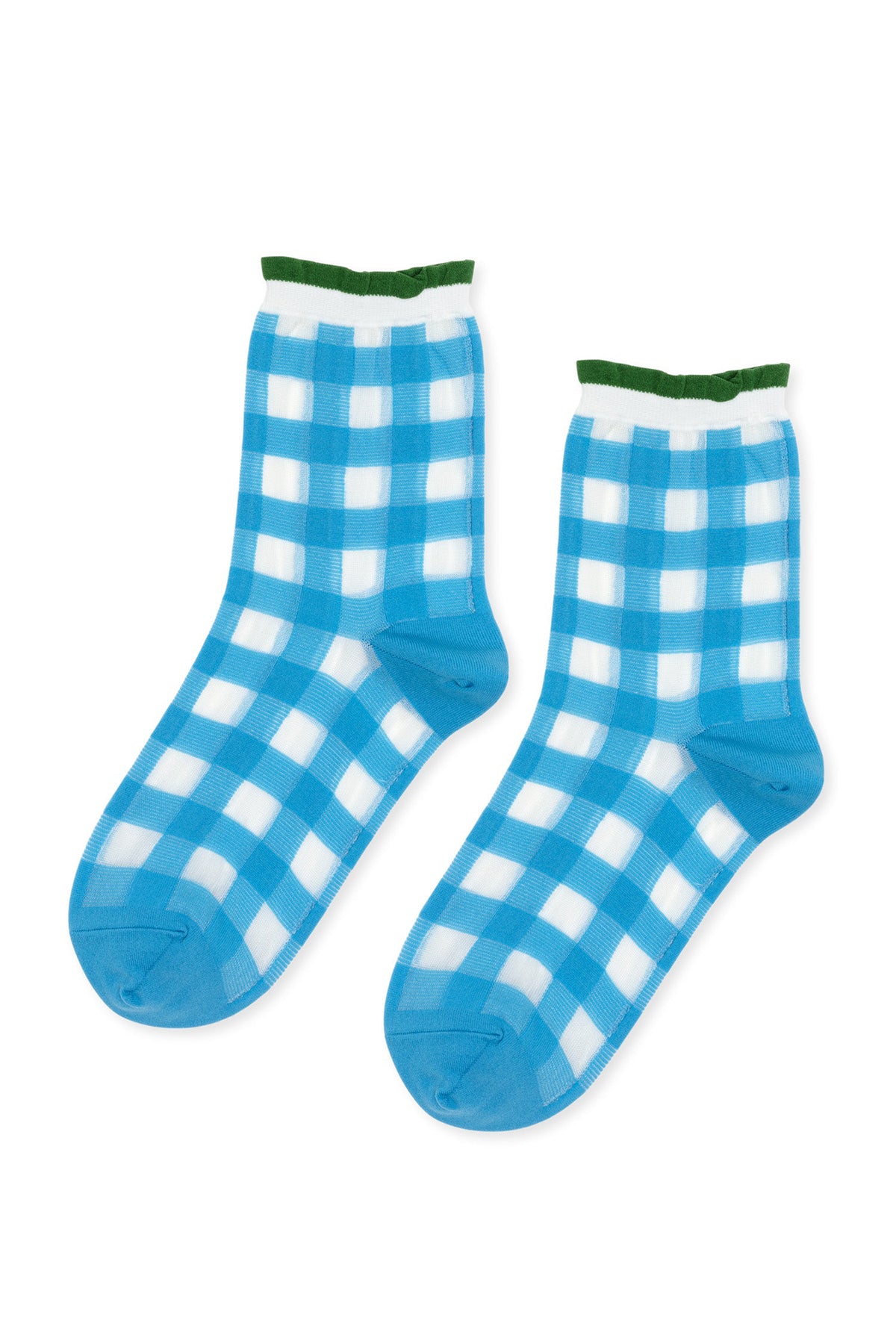Cornflower Shirley Sheer Crew Socks Hansel from Basel at Abacus Row Jewelry