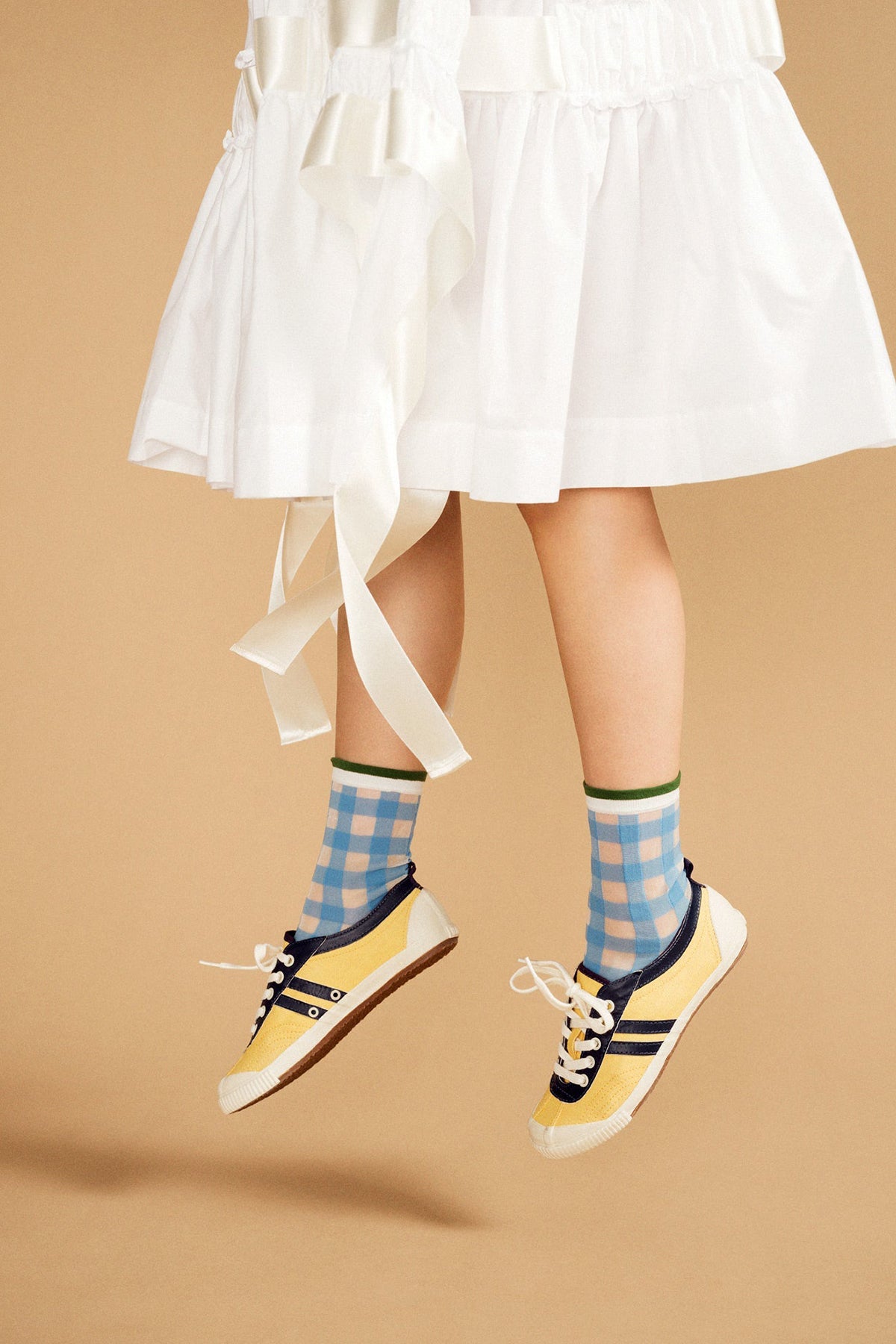 Cornflower Shirley Sheer Crew Socks Hansel from Basel at Abacus Row Jewelry