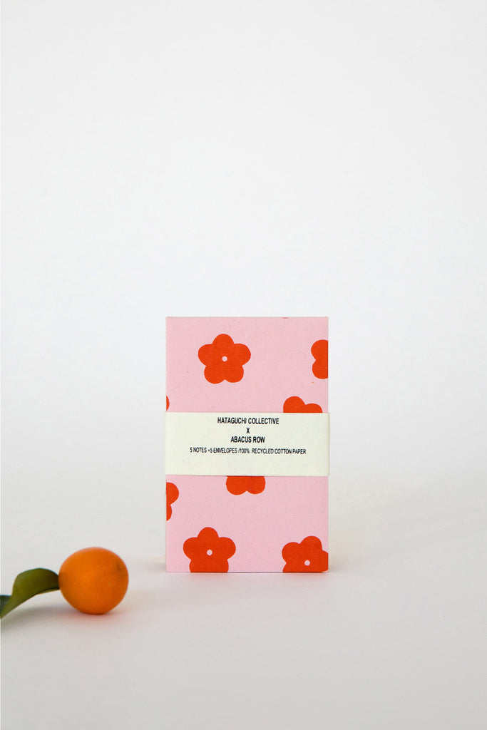 Pink Mieko Flower Mini Envelope Set by Hataguchi Collective at Abacus Row