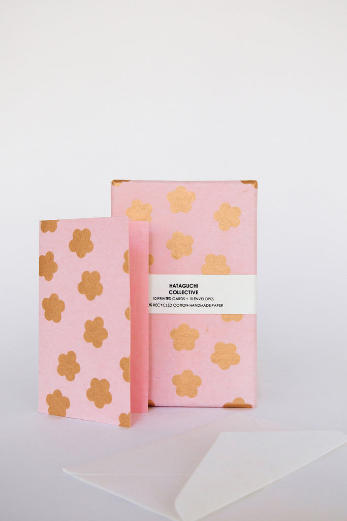 Pink Mieko Flower Box Set by Hataguchi Collective at Abacus Row Handmade Jewelry