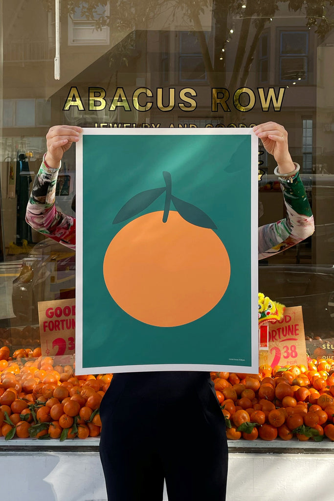 Tangerine Print by Honey and Bloom at Abacus Row Handmade Jewelry