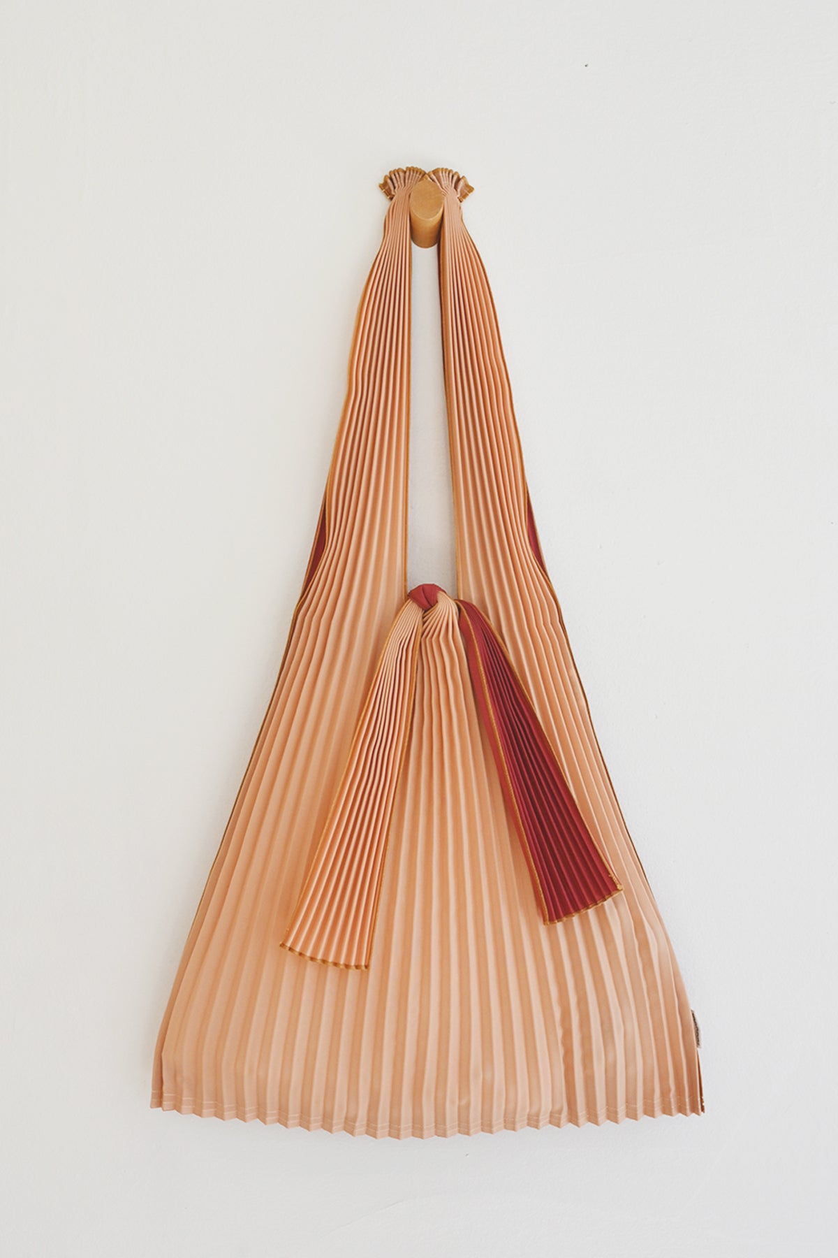 Large Pink Beige + Bordeaux Pleco Tote Bag by Pleco at Abacus Row