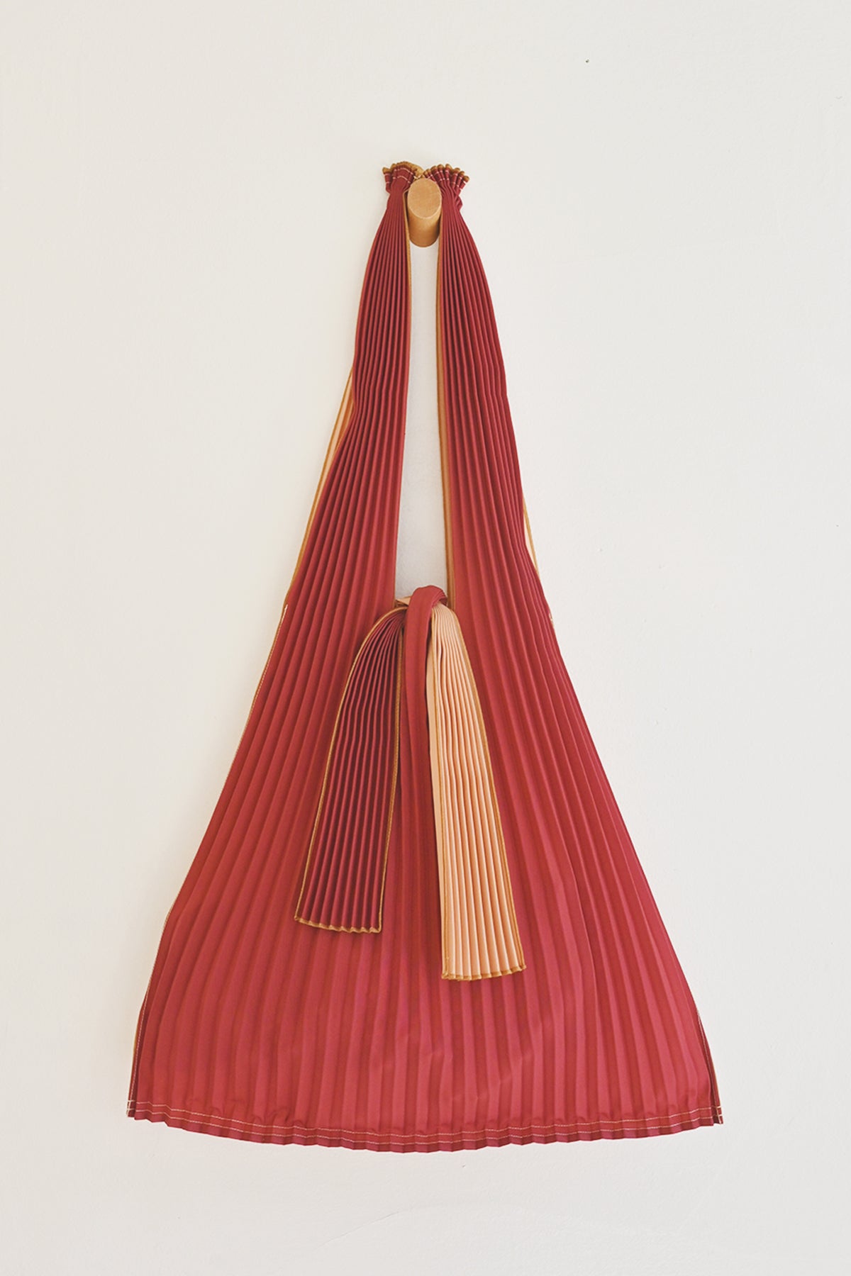 Large Pink Beige + Bordeaux Pleco Tote Bag by Pleco at Abacus Row