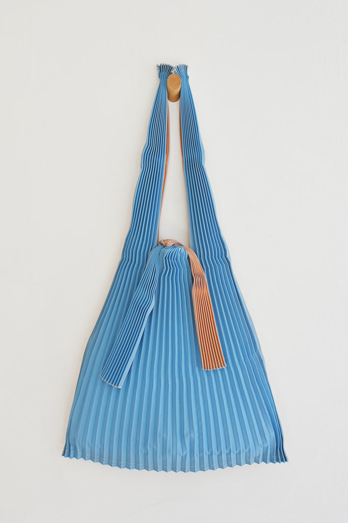 Large Sky Blue + Pink Beige Tote Bag by Pleco at Abacus Row