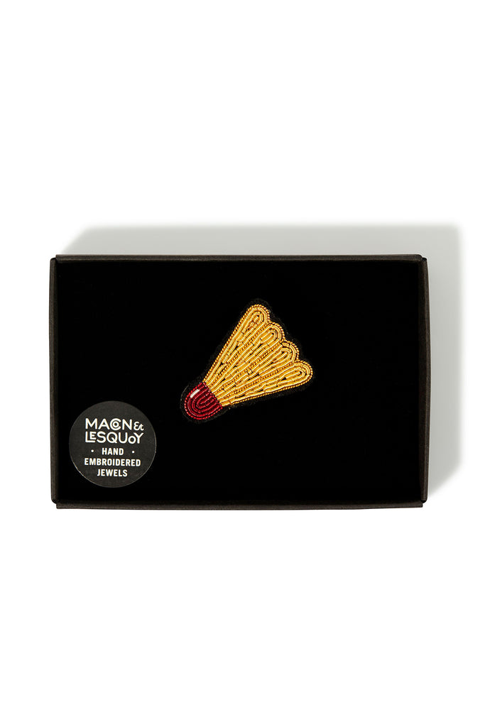 Badminton Shuttle Brooch