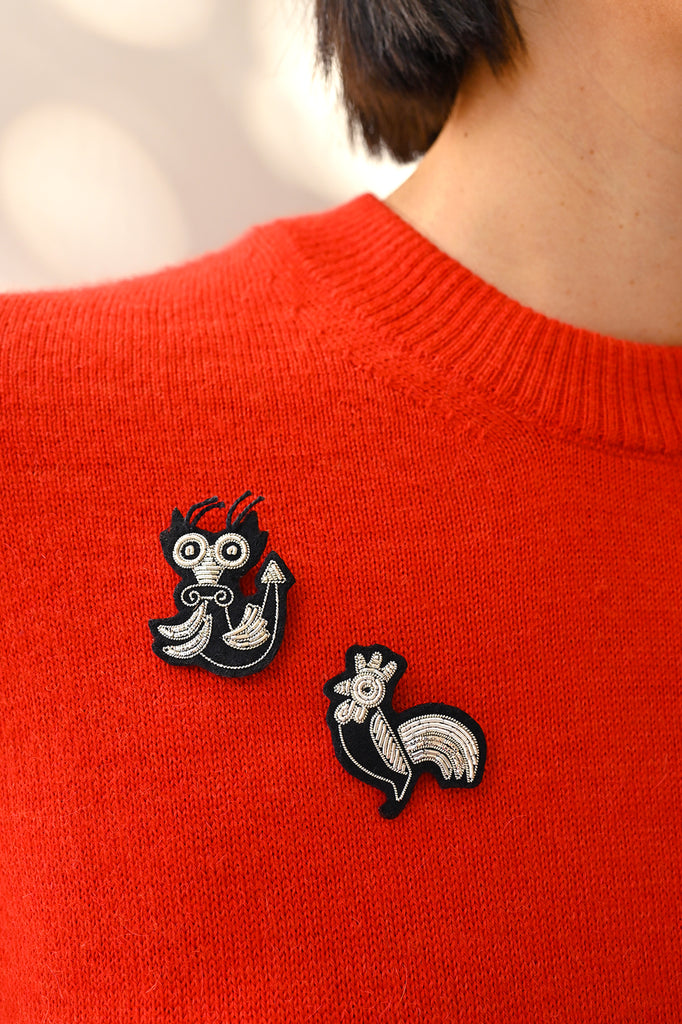 Rooster Brooch by Macon et Lesquoy at Abacus Row Handmade Jewelry
