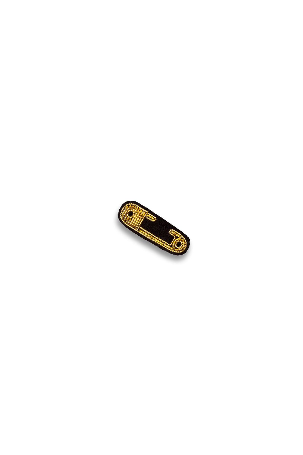 Gold Safety Pin Brooch by Macon et Lesquoy at Abacus Row Handmade Jewelry