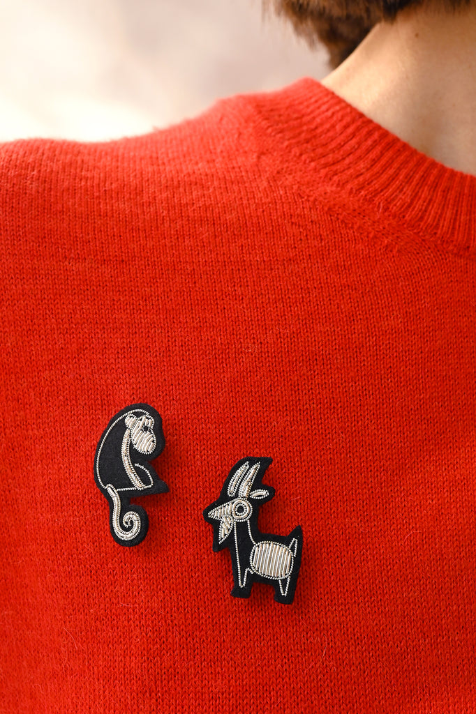 Goat Brooch by Macon et Lesquoy at Abacus Row Handmade Jewelry