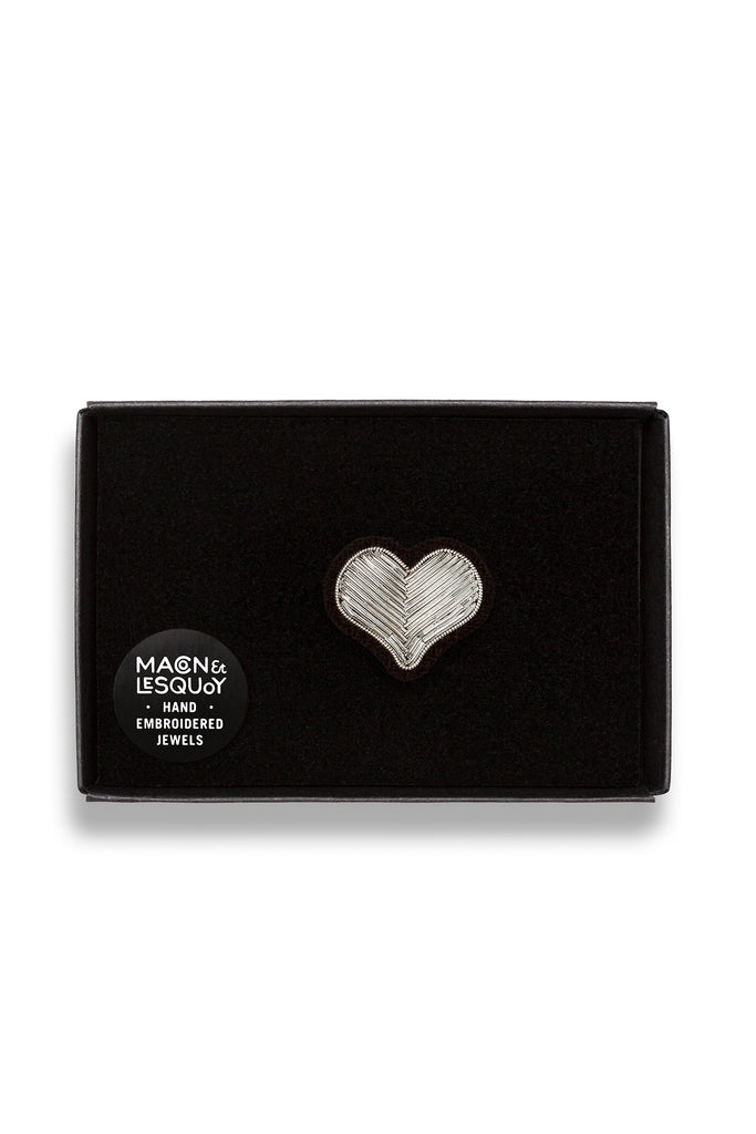 Silver Heart Brooch