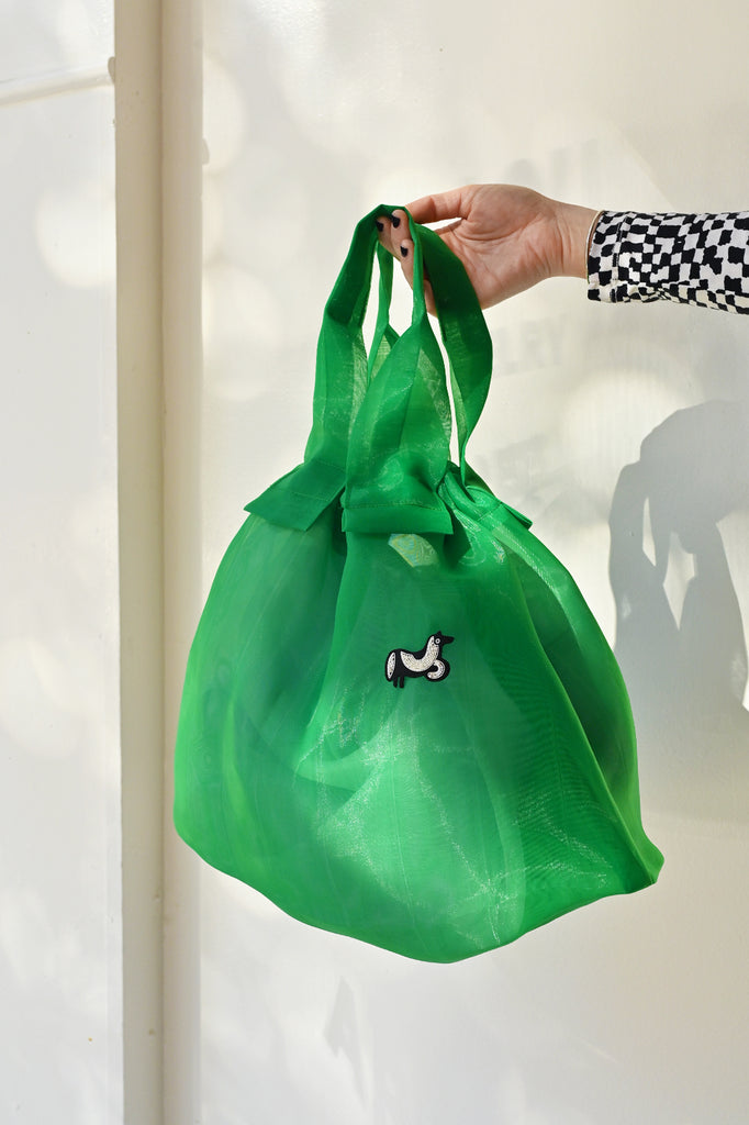 Small Green Mate-Mono See Through Bag at Abacus Row
