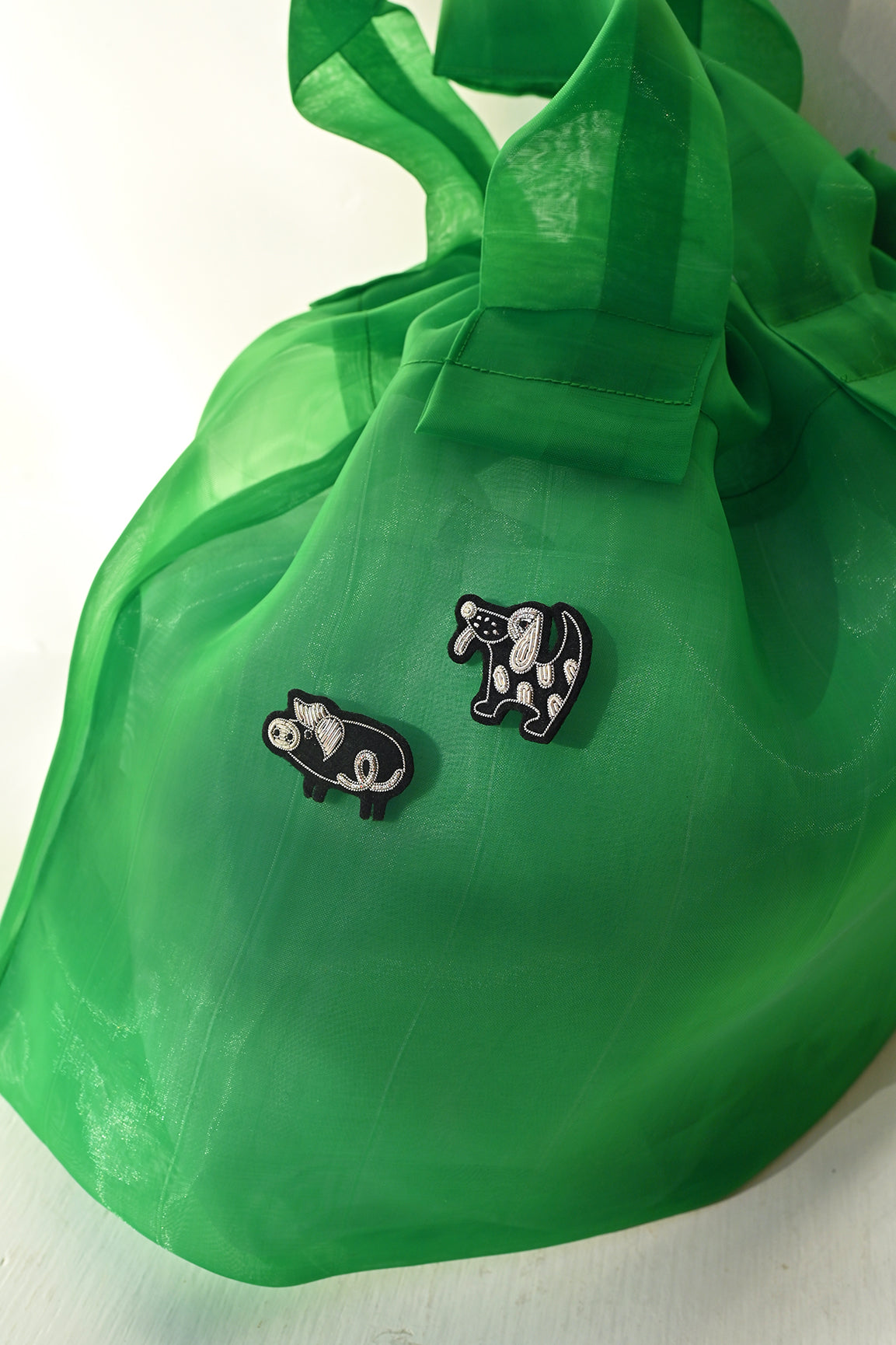 Small Green Mate-Mono See Through Bag at Abacus Row