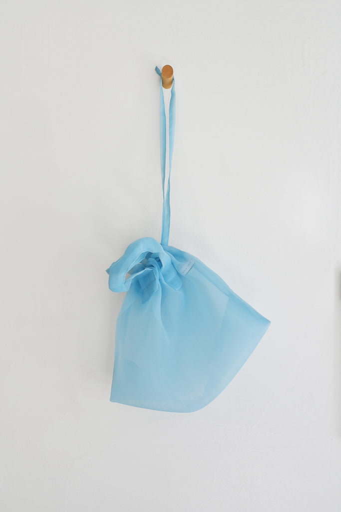 Small Light Blue Mate-Mono See Through Bag at Abacus Row Handmade Jewelry