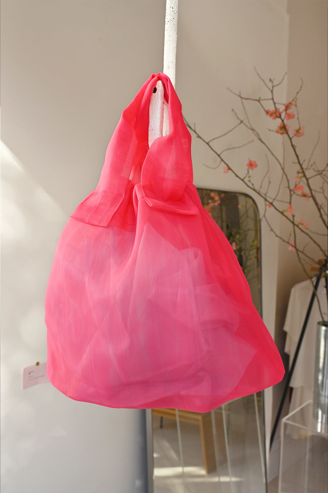Small Pink Mate-Mono See Through Bag at Abacus Row Handmade Jewelry