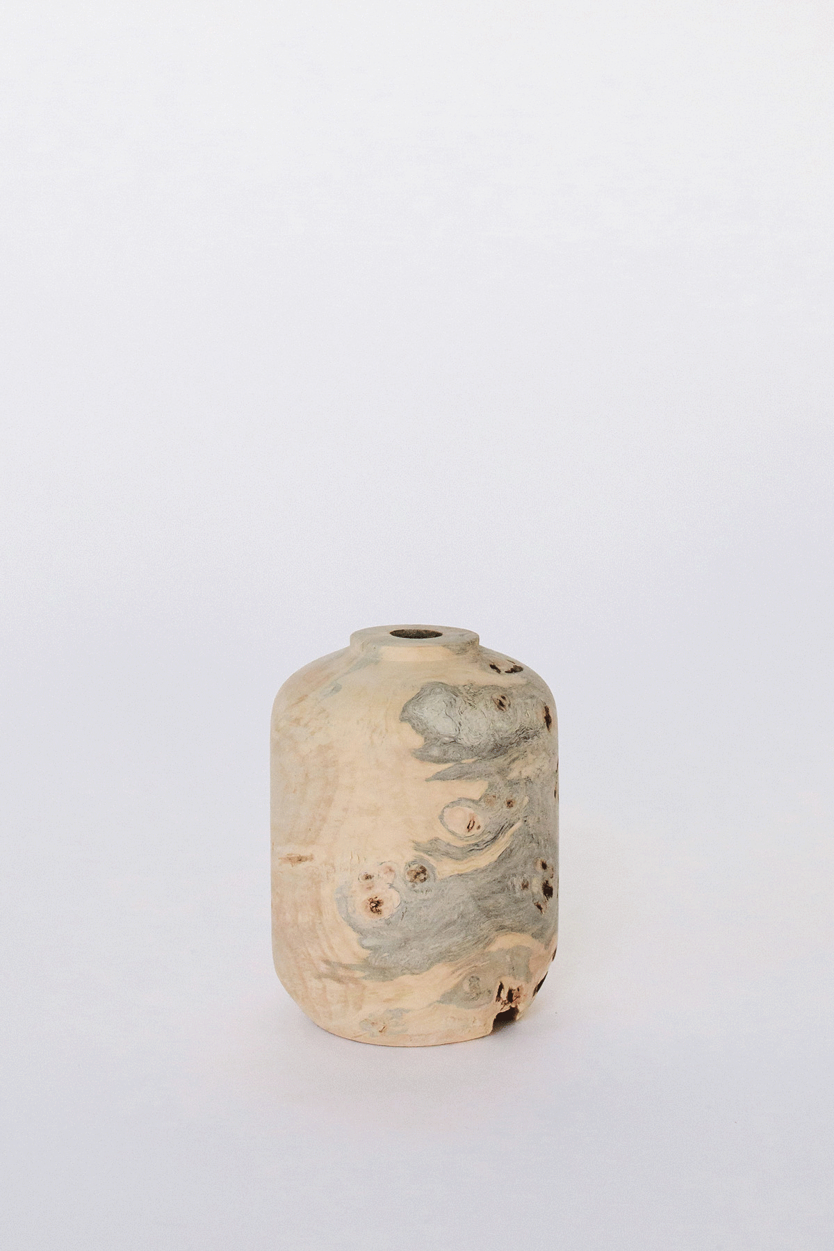Buckeye Burl Vase by Melanie Abrantes at Abacus Row