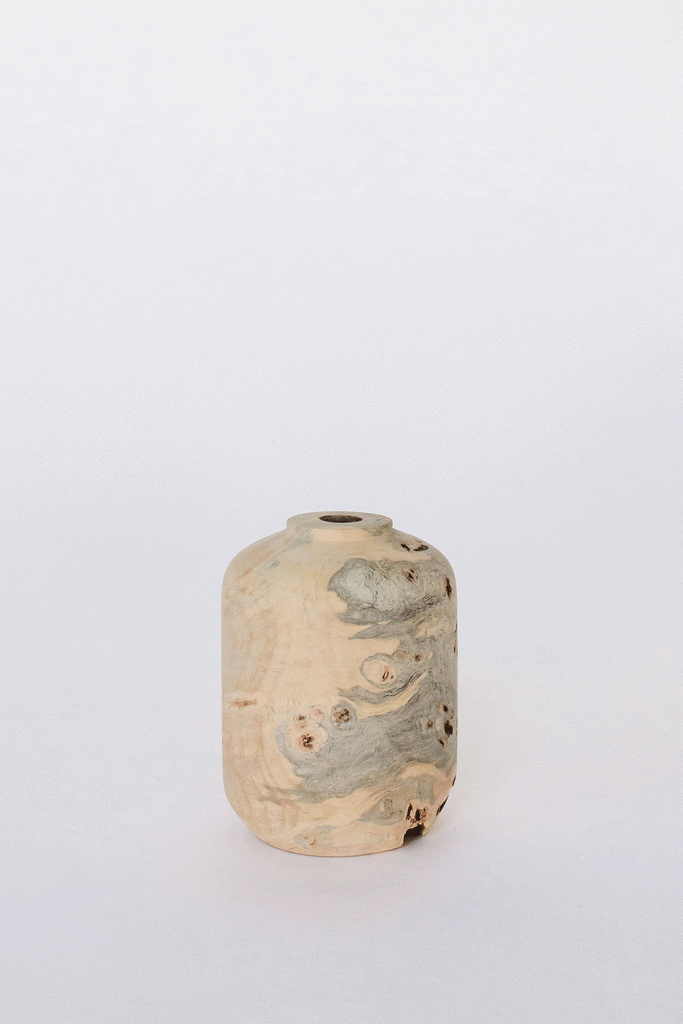 Buckeye Burl Vase by Melanie Abrantes at Abacus Row