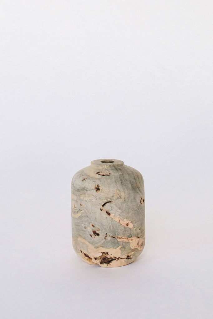 Buckeye Burl Vase by Melanie Abrantes at Abacus Row