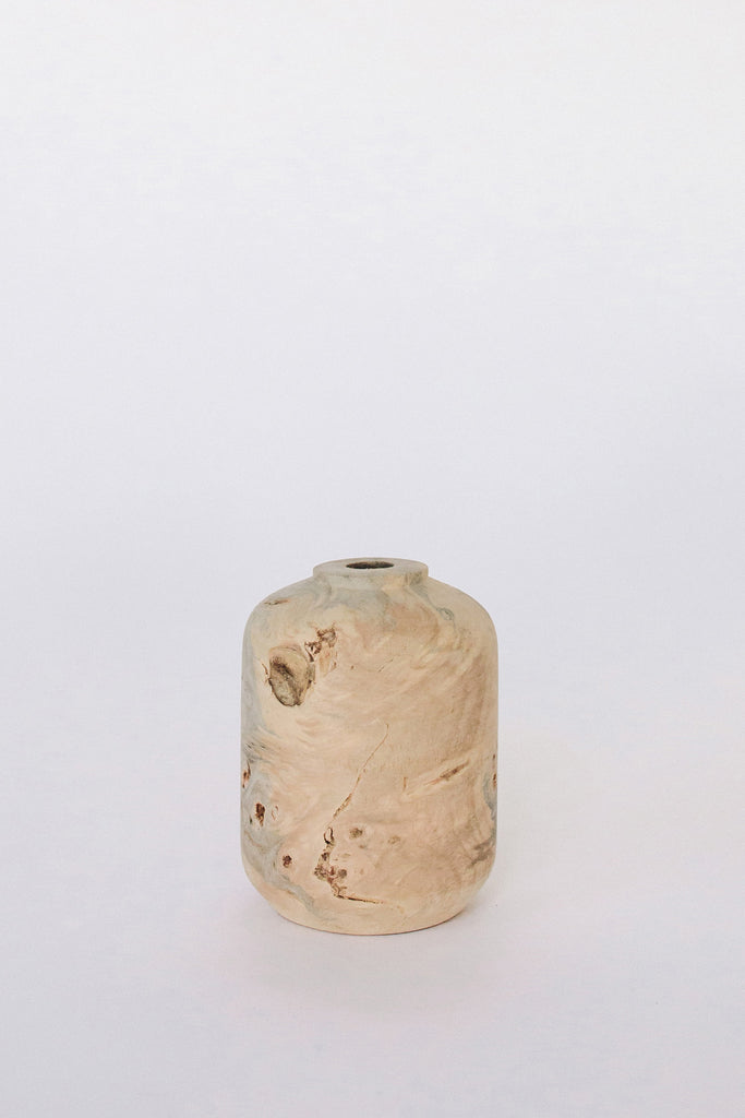 Buckeye Burl Vase by Melanie Abrantes at Abacus Row