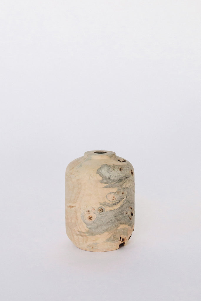 Buckeye Burl Vase by Melanie Abrantes at Abacus Row