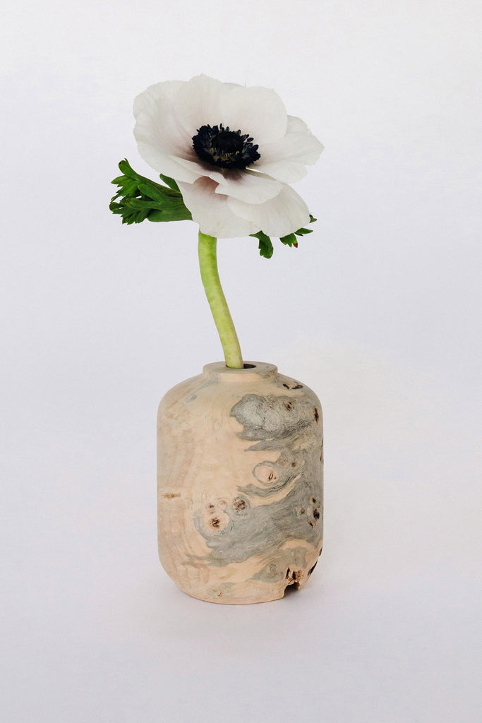 Buckeye Burl Vase by Melanie Abrantes at Abacus Row
