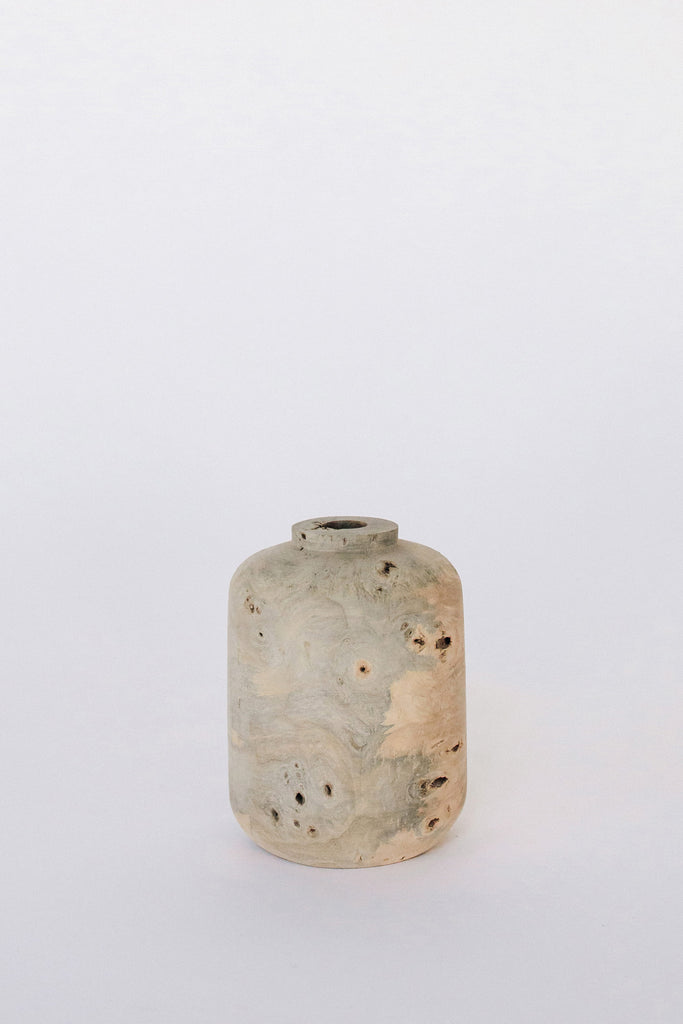 Buckeye Burl Vase by Melanie Abrantes at Abacus Row