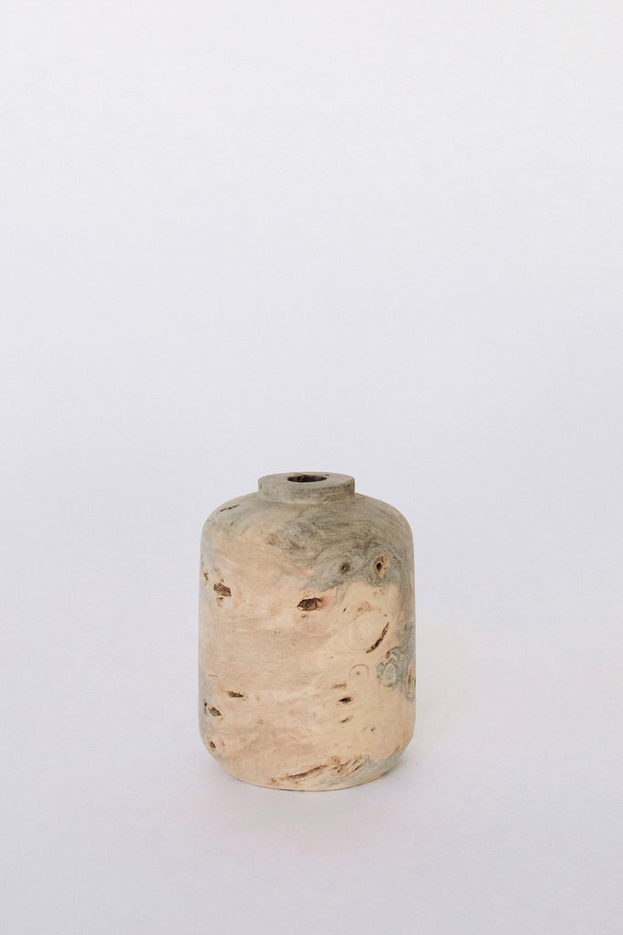 Buckeye Burl Vase by Melanie Abrantes at Abacus Row