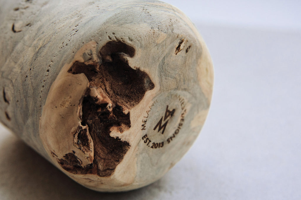 Buckeye Burl Vase by Melanie Abrantes at Abacus Row