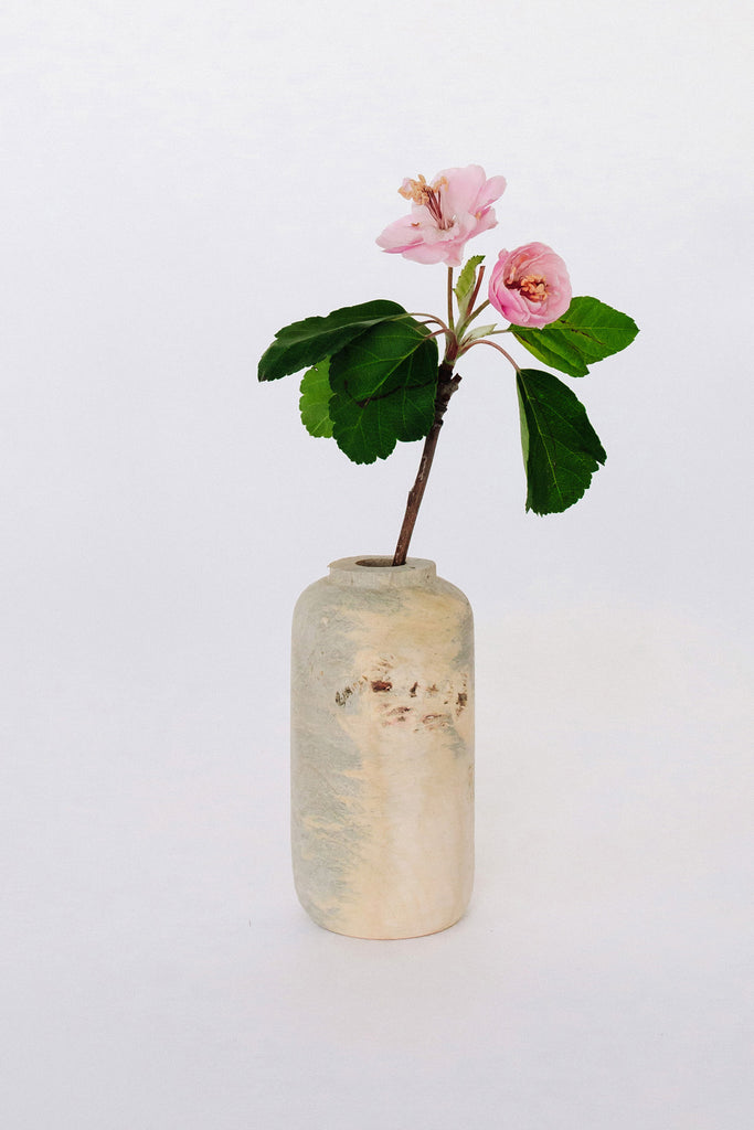 Buckeye Burl Vase by Melanie Abrantes at Abacus Row
