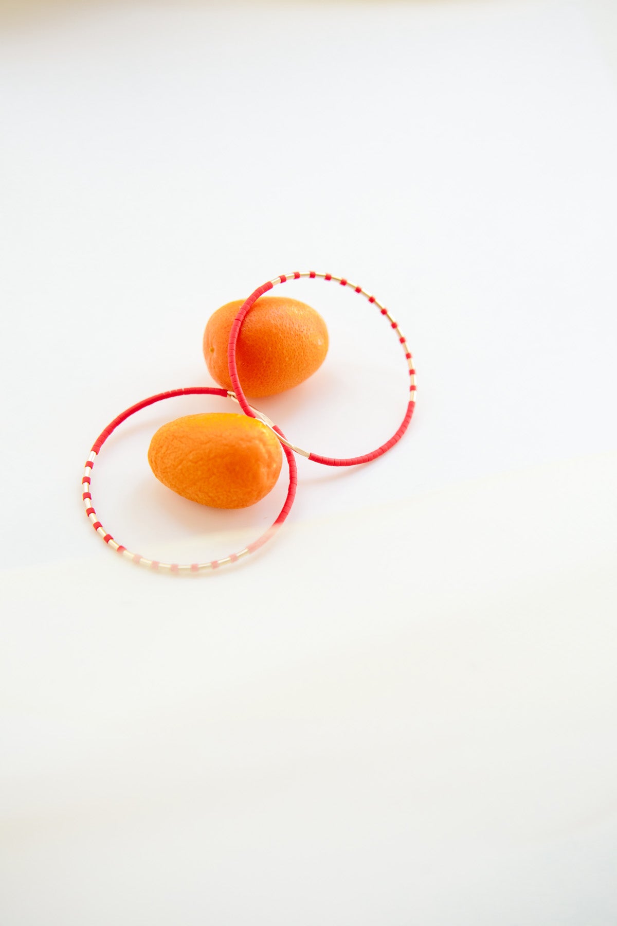 Red Joy Luck Hoop Earrings - Year of the Ox Collection by Abacus Row