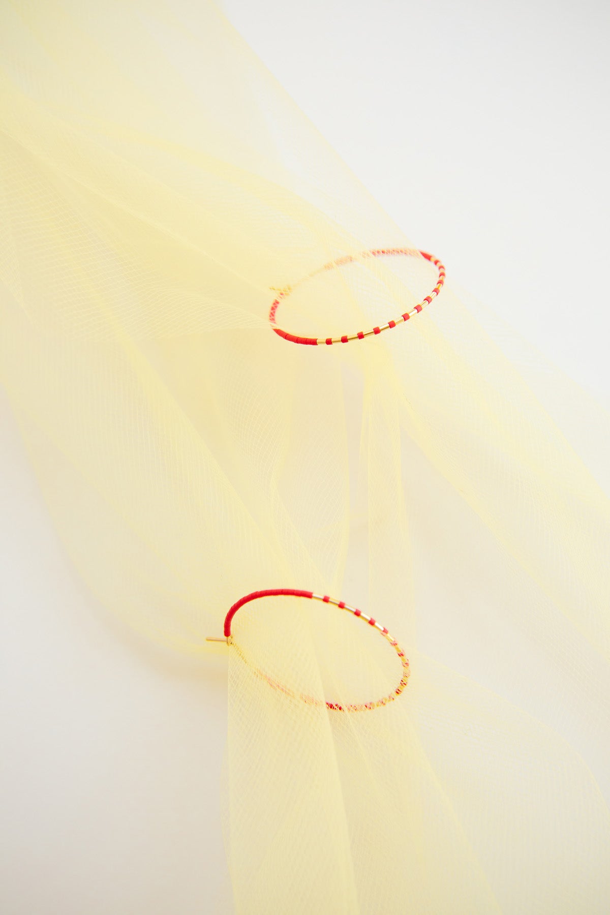 Red Joy Luck Hoop Earrings - Year of the Ox Collection by Abacus Row