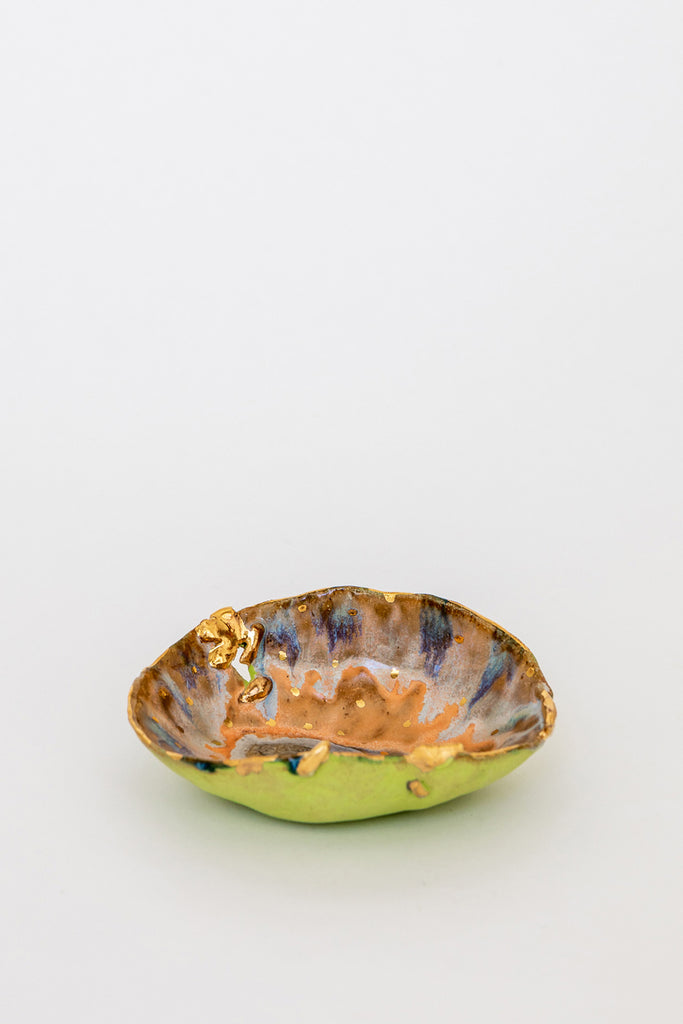 Extra Small Tangerine Dream with Gold Iceland Dish by Minh Singer