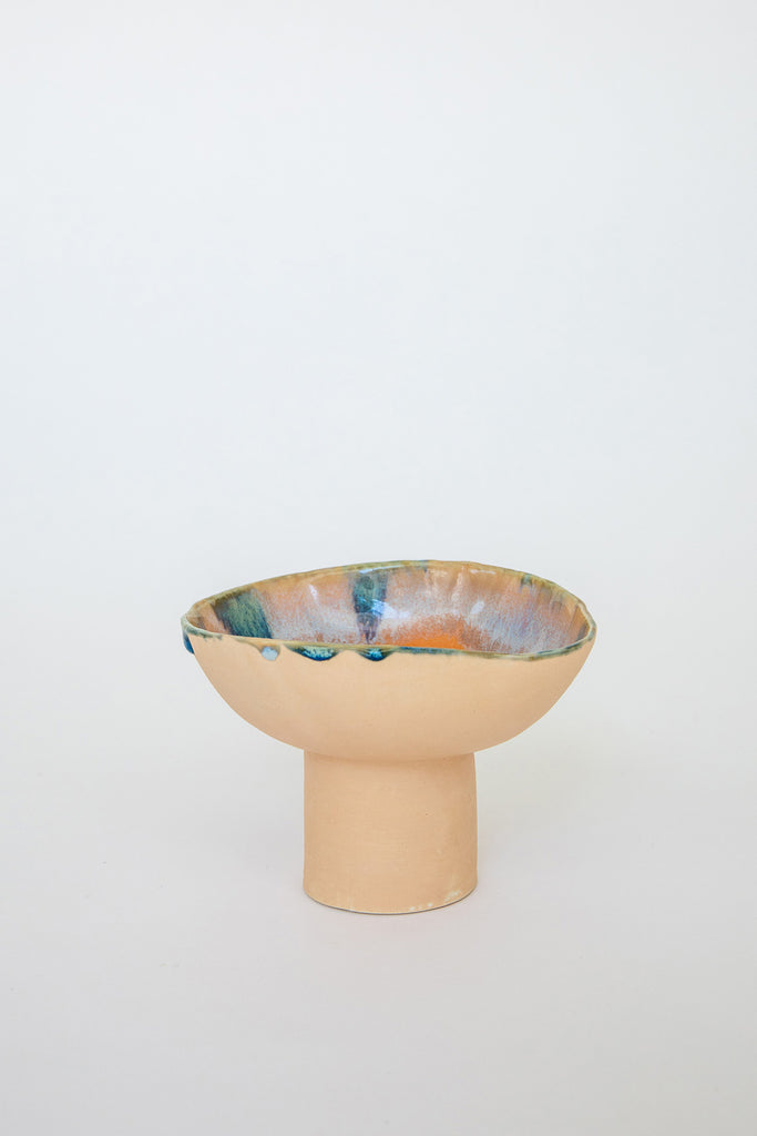 Small Tangerine Dream Iceland Pedestal Bowl by Minh Singer at Abacus Row