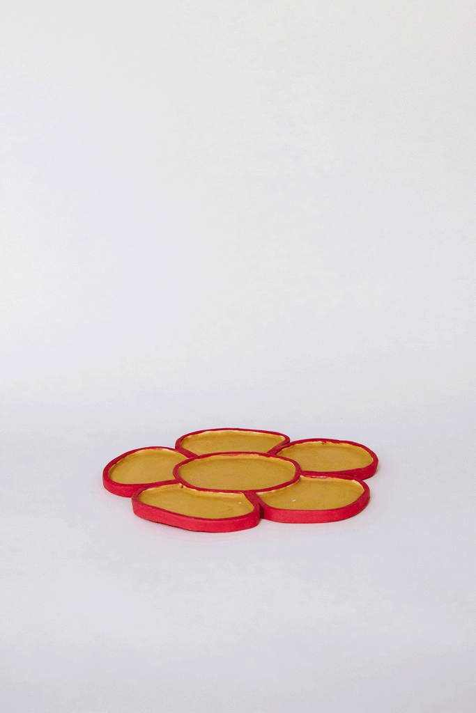 Apricot Flower Candy Tray by Minh Singer at Abacus Row