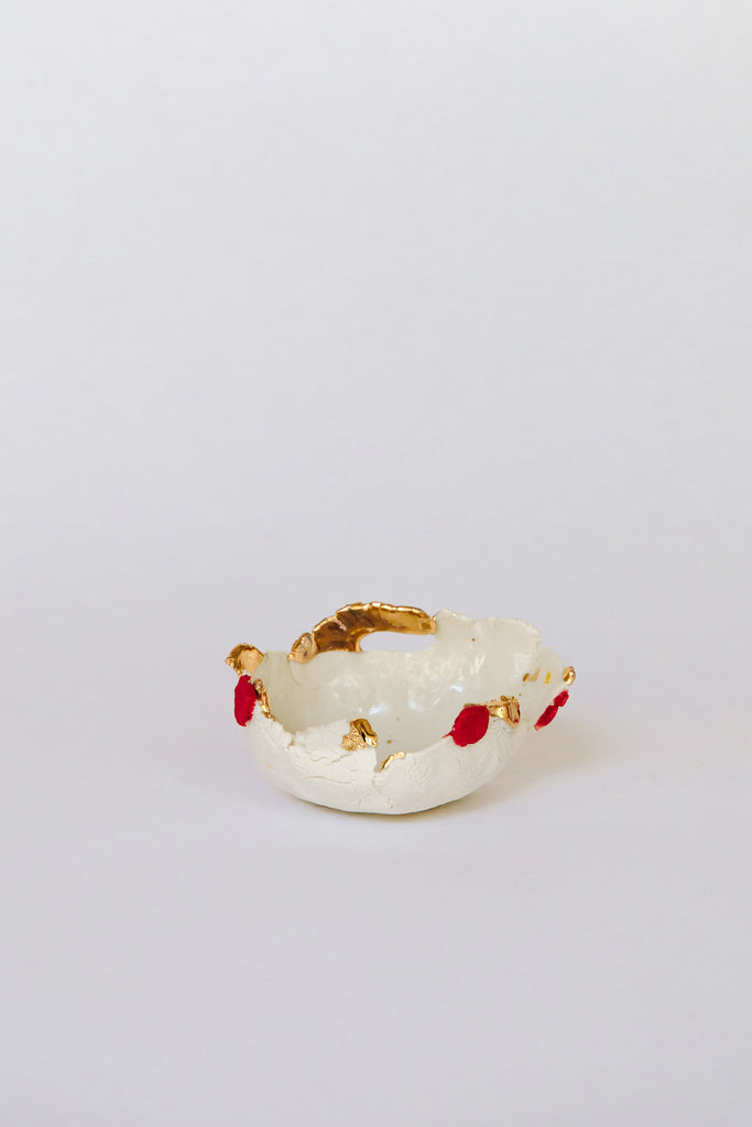 Extra Small Red + Gold Shell by Minh Singer at Abacus Row