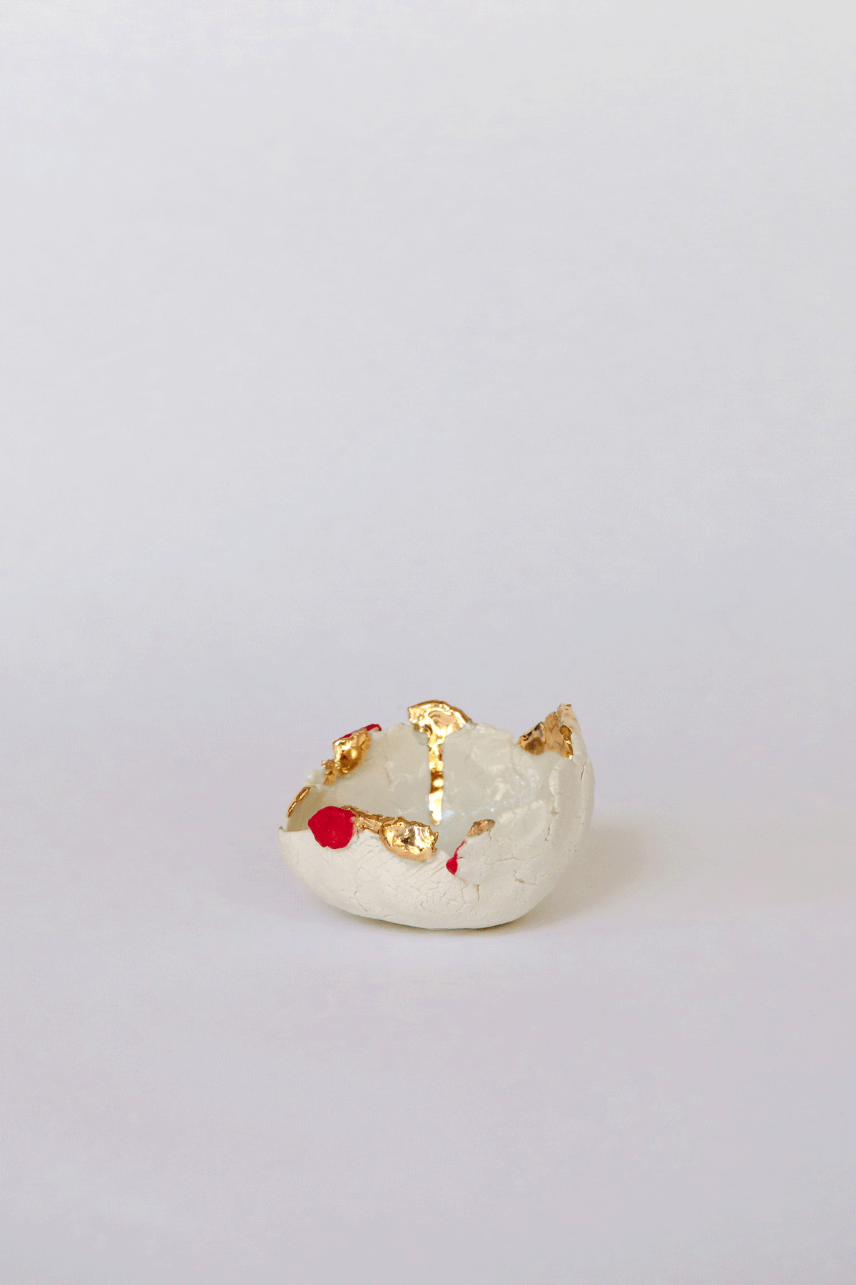 Extra Small Red + Gold Shell by Minh Singer at Abacus Row