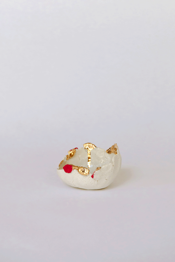 Extra Small Red + Gold Shell by Minh Singer at Abacus Row