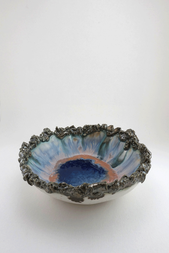 Small Iceland Blue Lagoon Bowl by Minh Singer gif