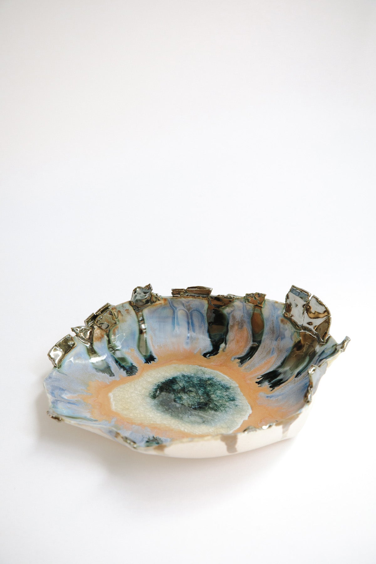 Medium Iceland Amorphous Blue Lagoon Bowl by Minh Singer