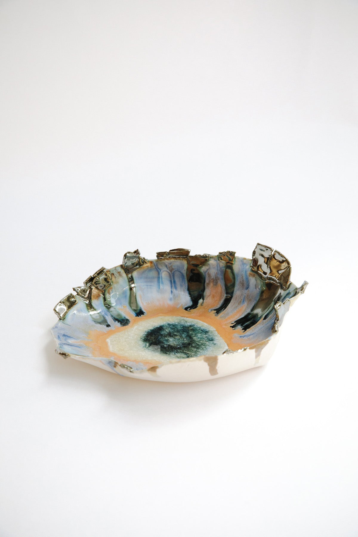 Medium Iceland Amorphous Blue Lagoon Bowl by Minh Singer